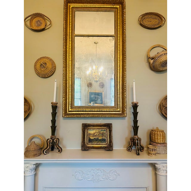 Gold Vintage Nautical Oil Painting , Framed For Sale - Image 8 of 9