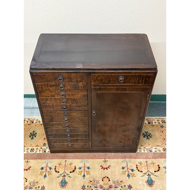 Asian Dark Burl Wood Collectors Cabinet, 19th Century Style For Sale - Image 3 of 12