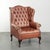 Classic English Cowhide Button-Seat Chesterfield Wing Armchair For Sale - Image 13 of 13