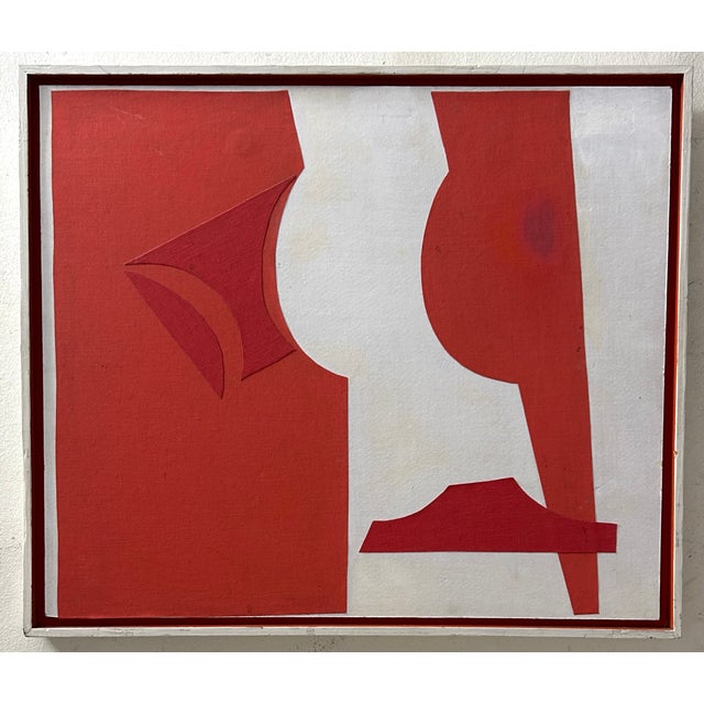 Paper 1966 Gwen Stone “C-3” California Modernist Mixed-Media Collage Painting For Sale - Image 7 of 17