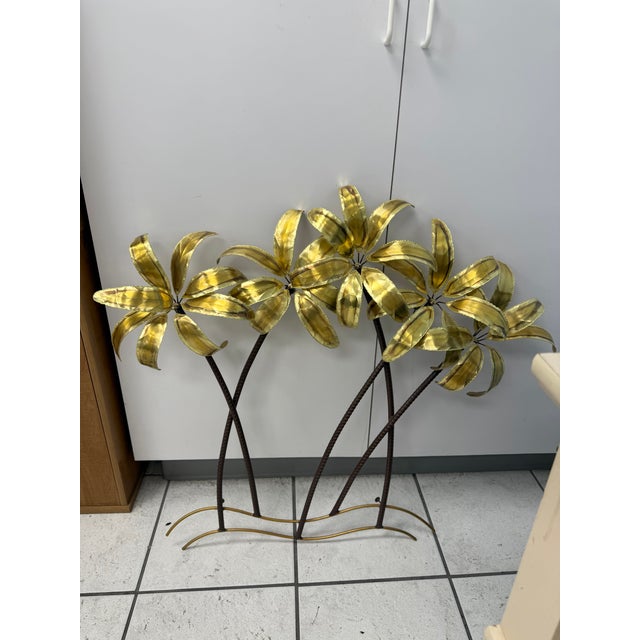 Mid-Century Modern Mid 20/Th Century Palm Tree Metal Wall SRT by Casa Devall For Sale - Image 3 of 9
