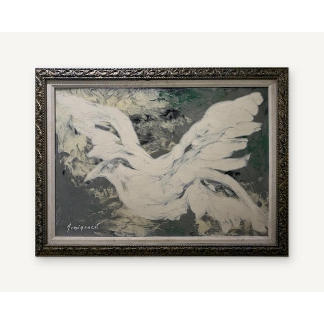 Ignacio Sanchez · Untitled (White). Pigmented poured epoxy in a custom gold frame · About 30 x 48 in · Signed. Ignacio...
