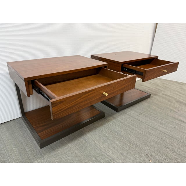 2010s William Eastburn Design for Crate & Barrel Blair Nightstands, Pair For Sale - Image 5 of 12