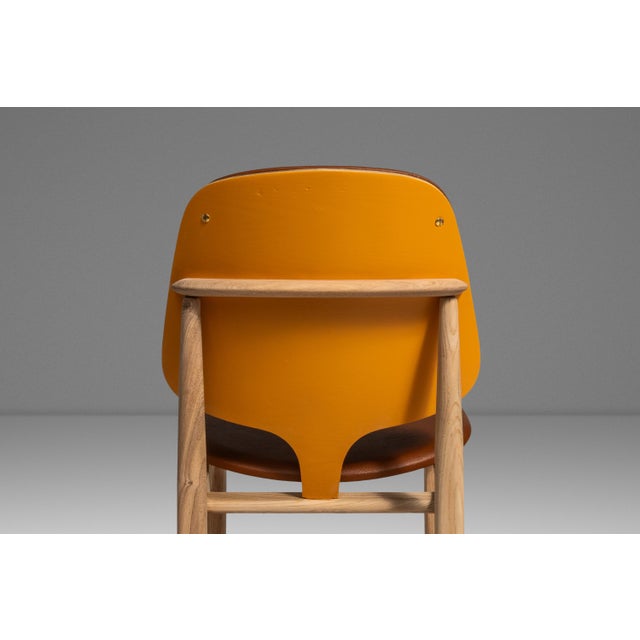 Rare Set of Four (4) Mid-Century Modern Multi-Colored Dining Chairs by Elliots of Newbury After Arne Vodder, England, C. 1960's For Sale - Image 9 of 15