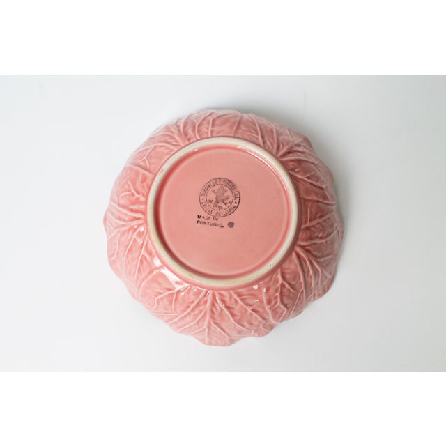 Bordallo Pinheiro Bordallo Pinheiro Pink Cabbage Leaf Bowl For Sale - Image 4 of 7