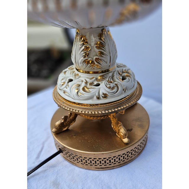 Vintage Meissen Porcelain Capodimonte 3-Way Table Lamp For Sale - Image 9 of 12