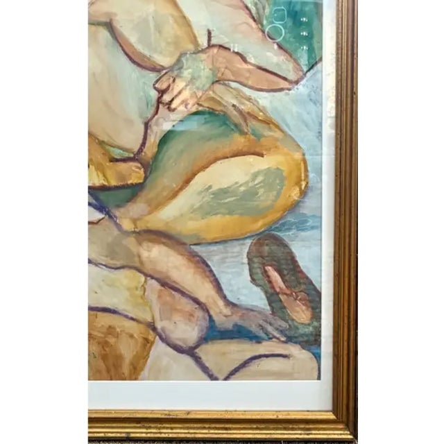 Mid Century Gouache Painting Attributed to James Gordaneer - A Shoe For Sale - Image 4 of 10