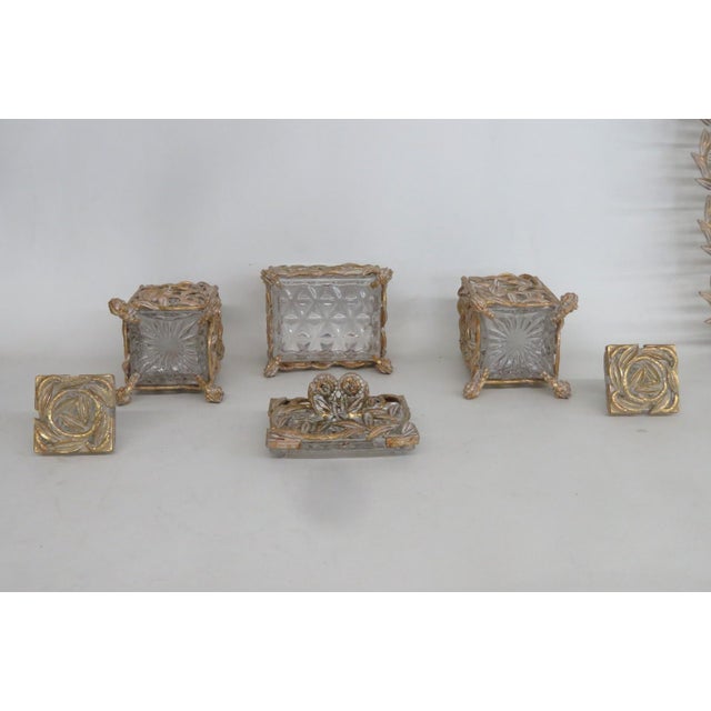 Imperial Glass 4pc Ormolu Vanity Set With 2 Perfume Bottles 1 Tray 1 Box 4723b For Sale - Image 11 of 18