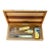 24k Gold-Plated Five-Piece Desk Set in Wood Presentation Box, 1970s Italy For Sale