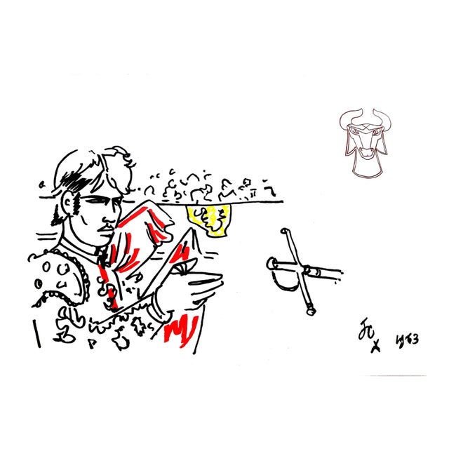 Jean Cocteau - Hero - Original Lithograph 1965 For Sale