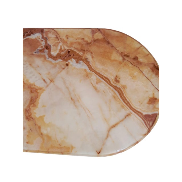Vintage Rococo Style Onyx, Brass and Marble Coffee Table, Italy, 1970s For Sale - Image 6 of 8