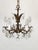 Bronze Vintage Overflowing Dark Patina Ornate Bronze Cut Lead Glass Crystal Chandelier For Sale - Image 8 of 17