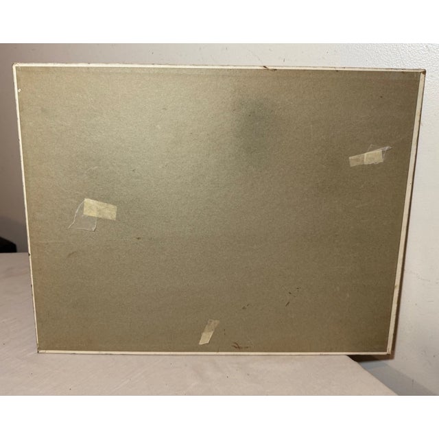 Vintage Original Robinson Village Cityscape Chariot Oil Painting on Canvas Board For Sale - Image 12 of 13