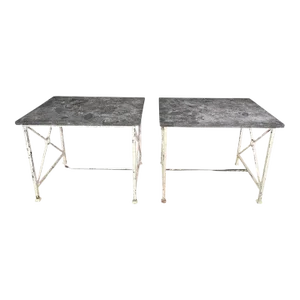 Circa 1950's French Directoire Tables With Slate Tops