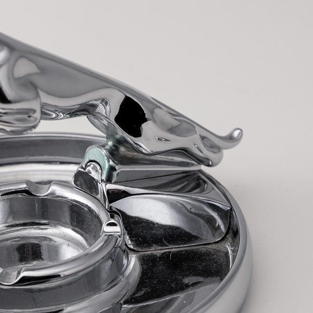 Vintage Chrome Plated Jaguar Dealership Ashtray, 1960 For Sale - Image 11 of 15