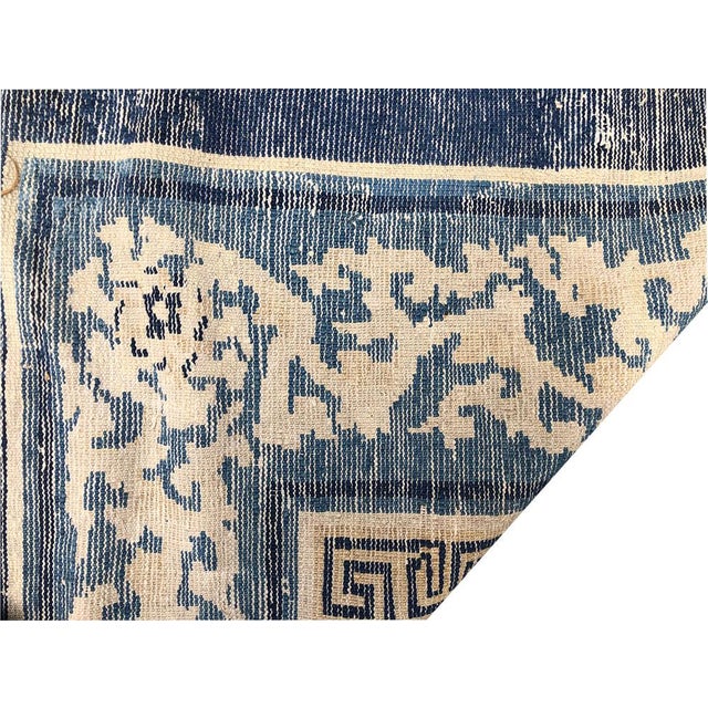 Antique Collectible Ningxia Chinese Rug Circa 1840 For Sale - Image 10 of 10