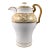 1920s Wa. Adderly Coffee Pot in White With Gold Trim For Sale
