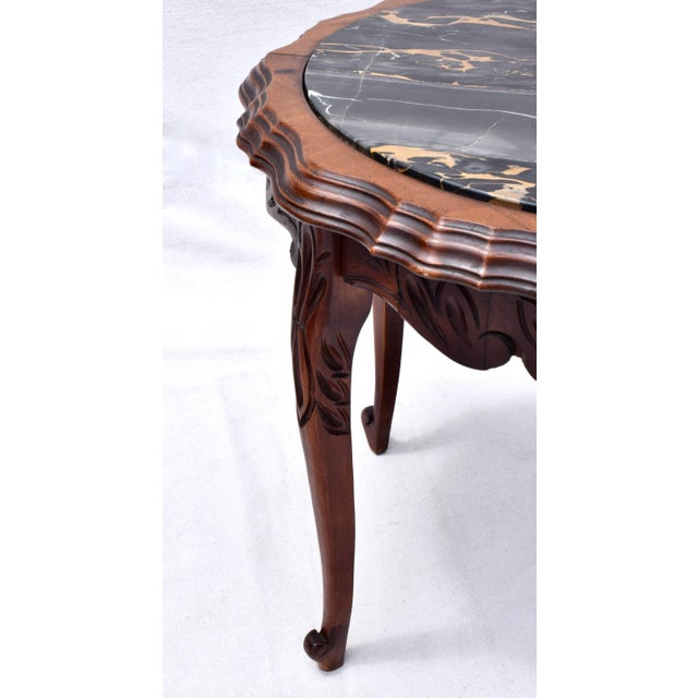 Portoro Marble Antique Side Drink Table For Sale In Philadelphia - Image 6 of 7