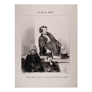 Honoré Daumier, Les Gens de Justice, Lithograph, 1845 For Sale