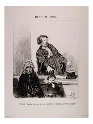 Honoré Daumier, Les Gens de Justice, Lithograph, 1845