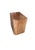 Monolith Lychee Wood Side Table — Solid Block Form, Sculptural Natural Finish For Sale - Image 4 of 6