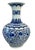 1980s Vintage Chinoiserie Blue & White Porcelain Onion Shape Vase Dragon and Phoenix 21" H For Sale - Image 5 of 8