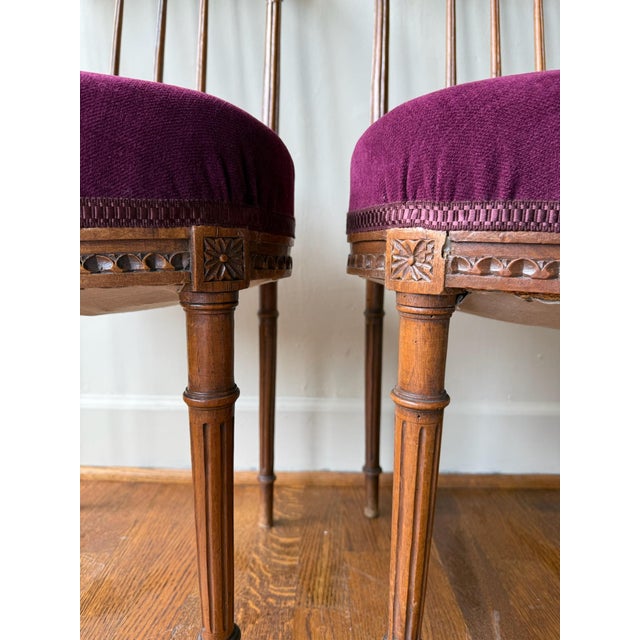 Pair of Louis XVI Armless Chair For Sale In Birmingham - Image 6 of 8