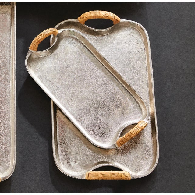 Modern Helena Decorative Trays, Set Of 2 For Sale - Image 3 of 6