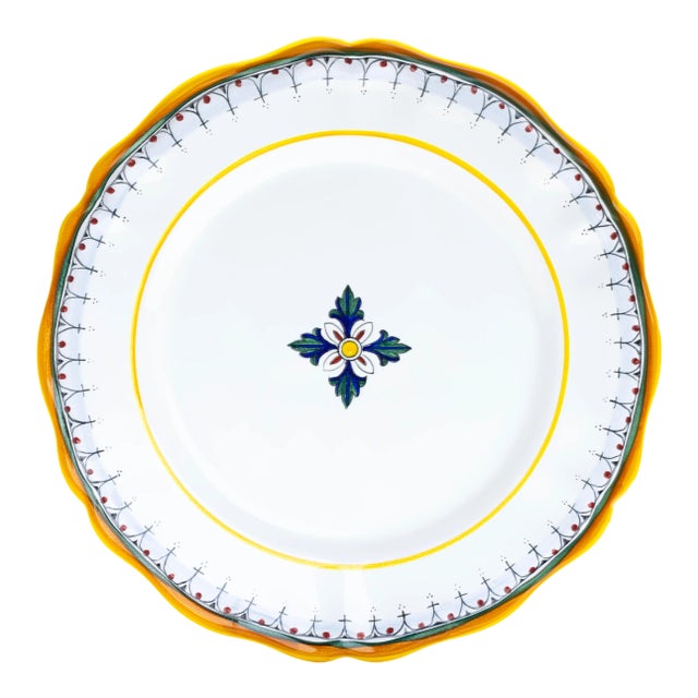 This beautiful Ricco Deruta design Set of 4, on the Simplified Dinner Plate is an interpretation of an original 16th...