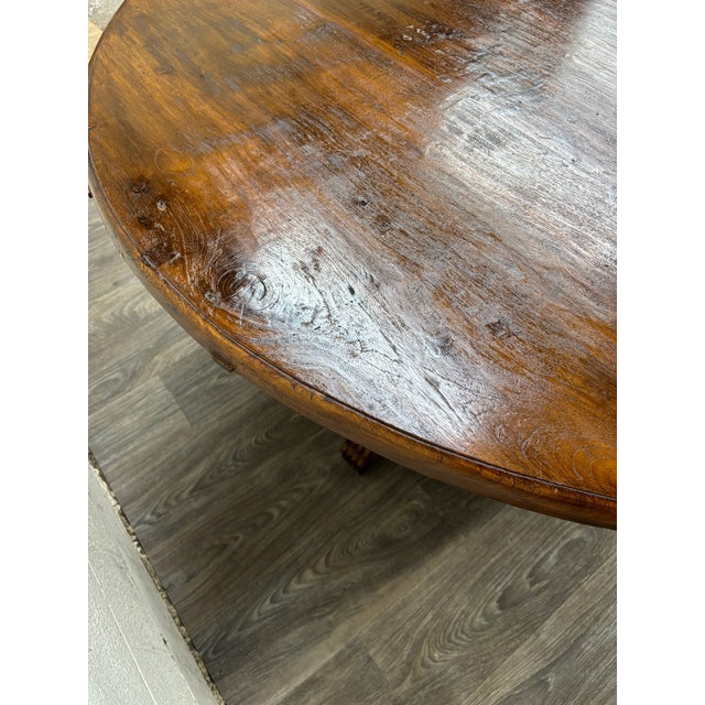 Antique French Renaissance Revival Victorian Renaissance Solid Oak Dining Table For Sale - Image 15 of 18