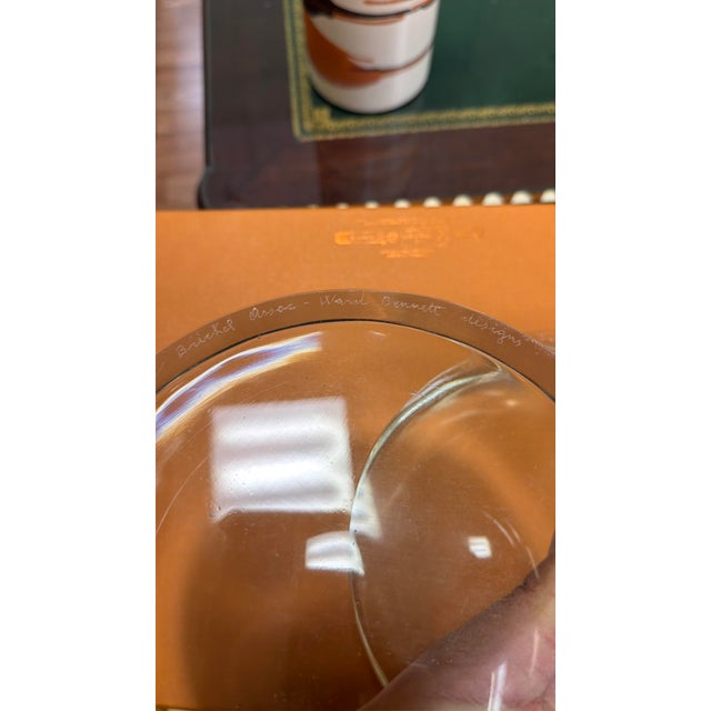 1960s Ward Bennett for Salviati Murano Clear Glass Vide-Poche / Catch-All - A Pair For Sale - Image 9 of 9