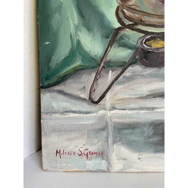 Here is a stunning, original piece by listed artist, Mildred S. Gehman (1908-2006). It is titled, "Coffee Break" and...