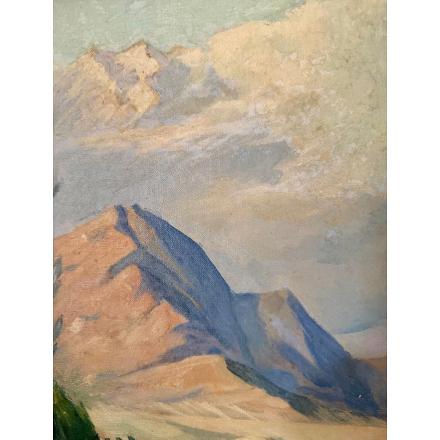 Mid-Century Modern Vintage Mid-Century Modern Impressionist California Plein Air Desert Landscape, Original Oil on Board Signed & Framed For Sale - Image 3 of 12