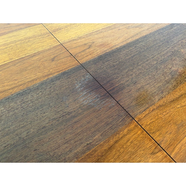 Mid 20th Century Mid 20th Century Attributed to Milo Baughman for Directional Mid-Century Mixed Wood Expanding Leaf Dining Table For Sale - Image 5 of 15