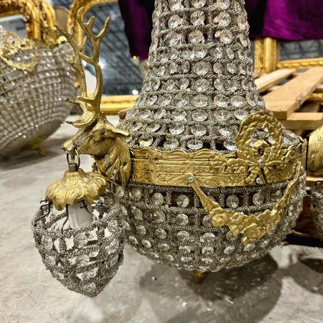 *The listing is for a set of 2 stag chandeliers* This stunning set of two stag chandeliers brings rustic elegance and...