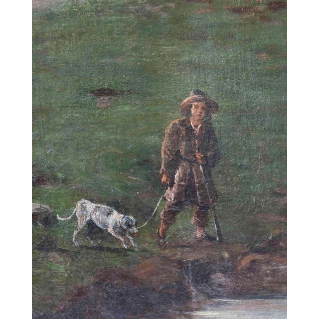 Flemish 18th Century Oil on Canvas, Suburban Street with Wayfarers For Sale In Atlanta - Image 6 of 12
