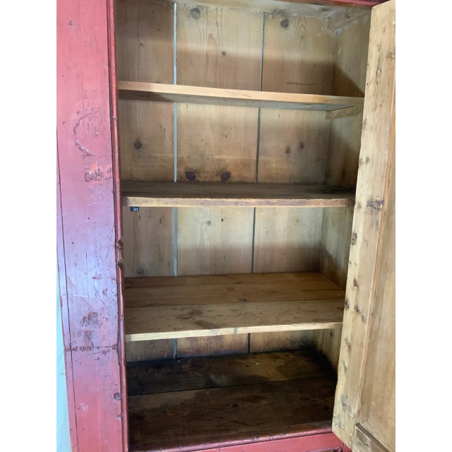 Primitive Pine Cupboard For Sale - Image 4 of 12