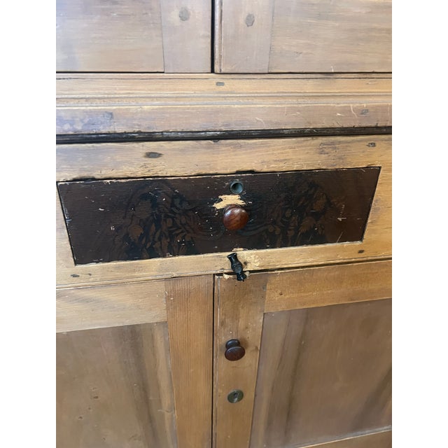 Amazing Large French Country Early to Mid 1800's Corner Cupboard For Sale - Image 6 of 11