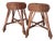 Set of Vintage Wicker Stools For Sale