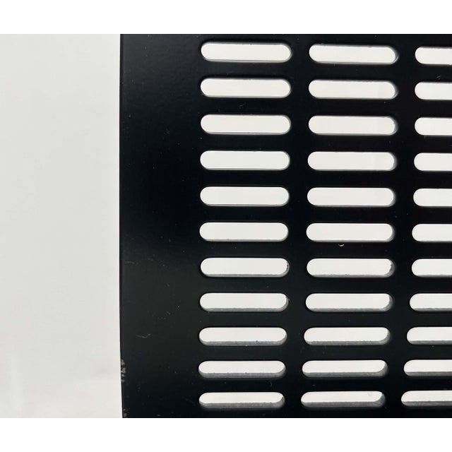 Postmodern Italian Black Perforated Metal Quinta Chair by Mario Botta for Alias, 1980s For Sale - Image 12 of 18