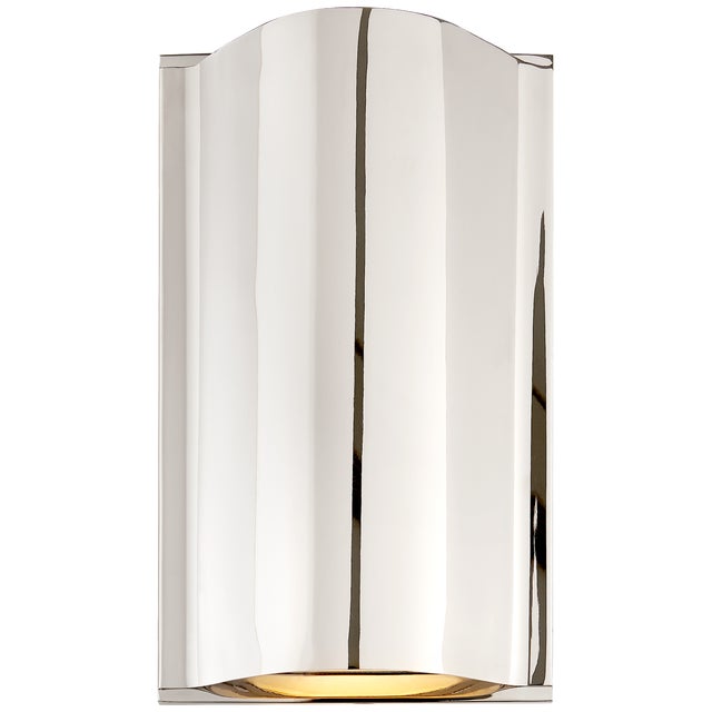 Avant Small Curve Sconce in Polished Nickel with Frosted Glass Designer: Kelly Wearstler Height: 11.5" Extension: 2.25"...