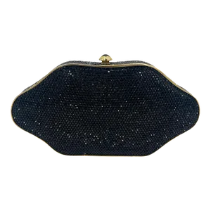 Judith Leiber Black Crystal Large Minaudiere