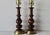 Vintage Turned Wood Brass Table Lamps Mid-Century-a Pair For Sale - Image 9 of 14
