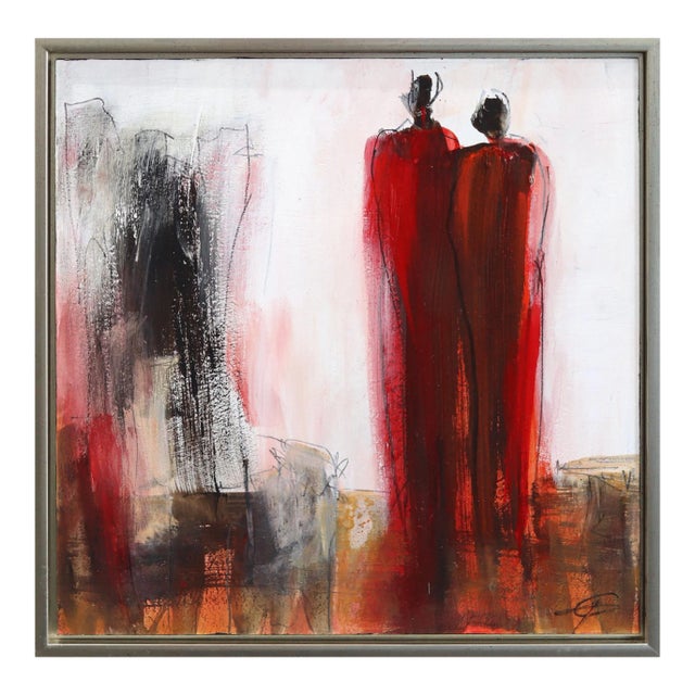 Original Figurative Abstract Painting on Canvas by Edith Konrad "6335" For Sale