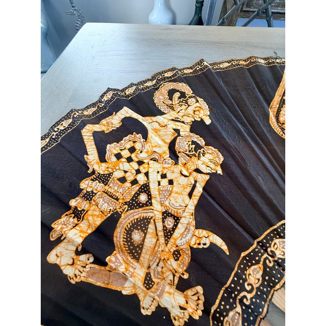 Traditional Large Batik Folding Fan For Sale - Image 3 of 13