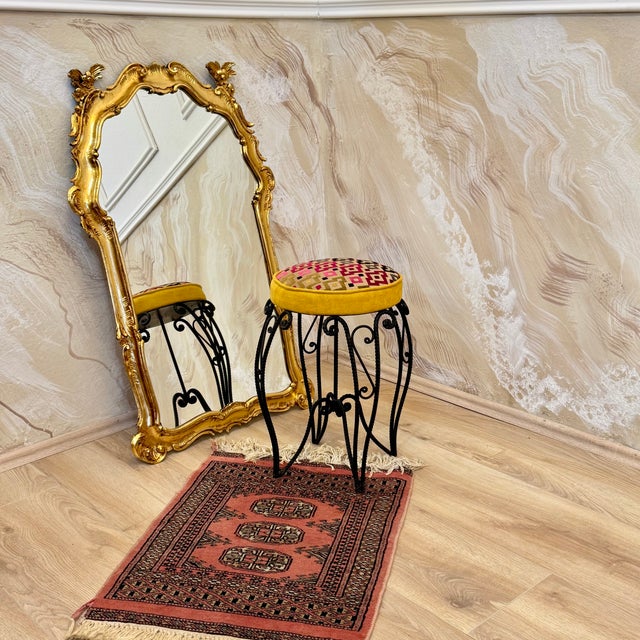 Art Deco Style Wrought Iron Ottoman, 1950s For Sale - Image 6 of 7