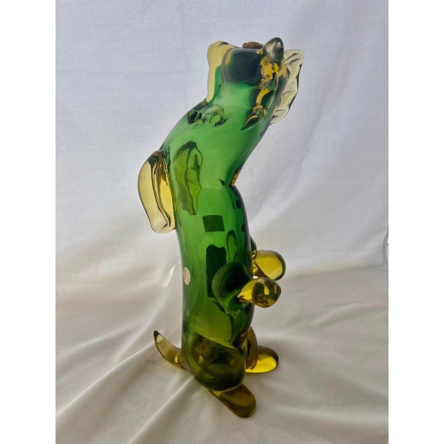 Italian Art Glass Dog-Form Liquor Decanter, Mid-20th Century For Sale - Image 9 of 13