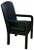 A comfortable set of eight post modern Parsons style dining room chairs with 3 inch cushioned seats and upholstered...