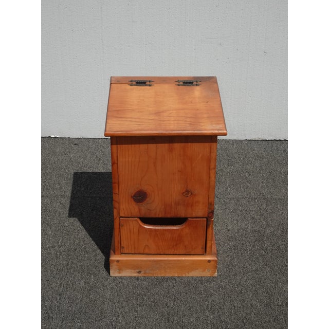 Vintage French Country Brown Potatoe Box Container W a Drawer by Mountain View For Sale - Image 4 of 13