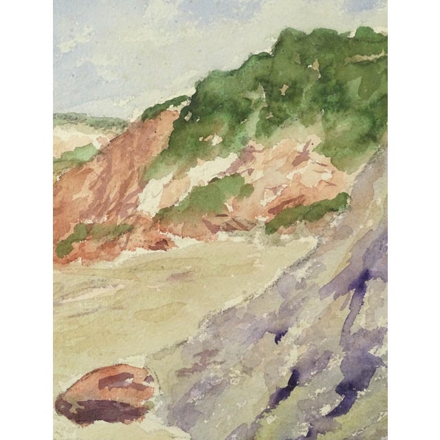 American 1990s Framed American Watercolor Seascape For Sale - Image 3 of 4